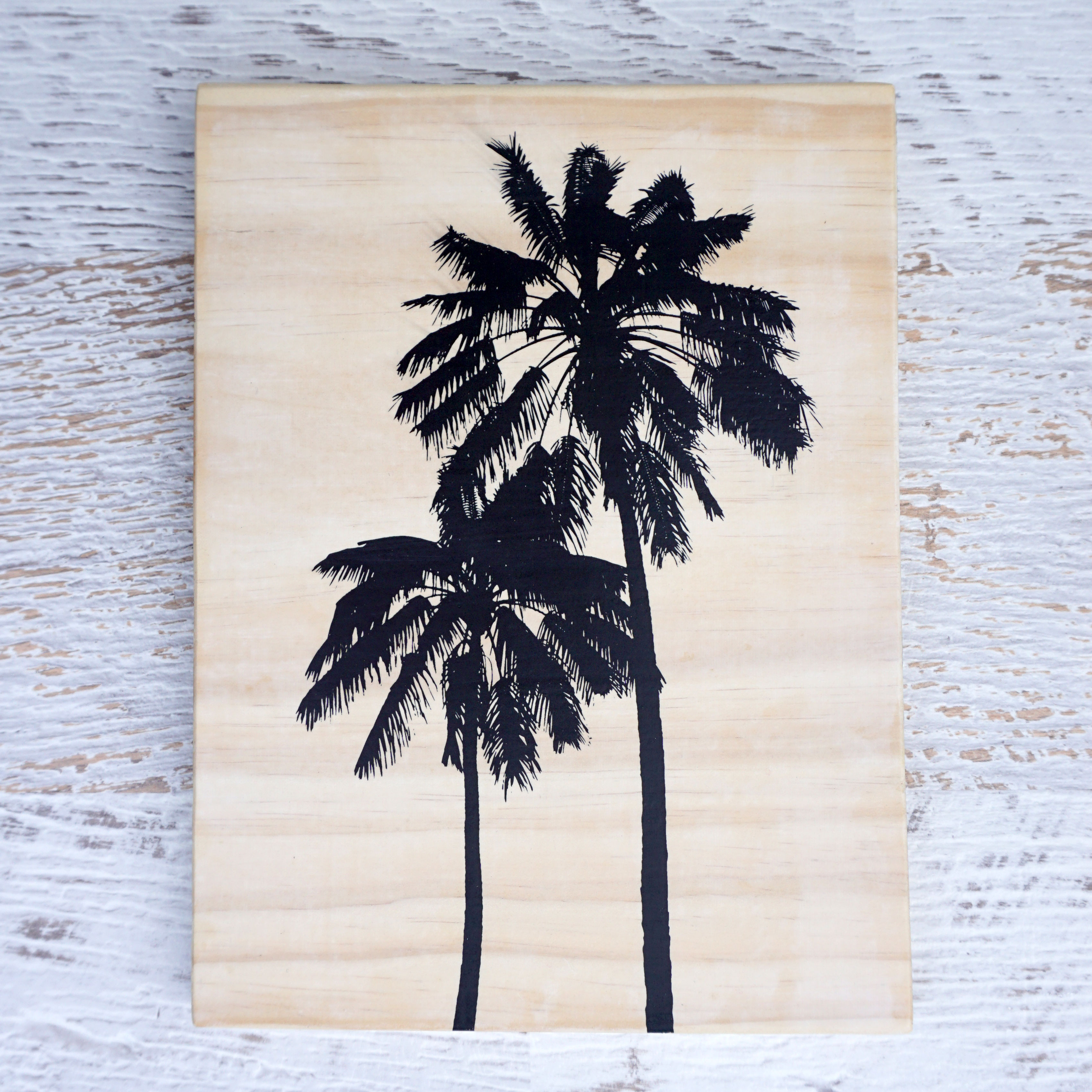 WOOD PRINT Palm Trees No.1 Urban Island